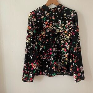 Floral Black Women's Top